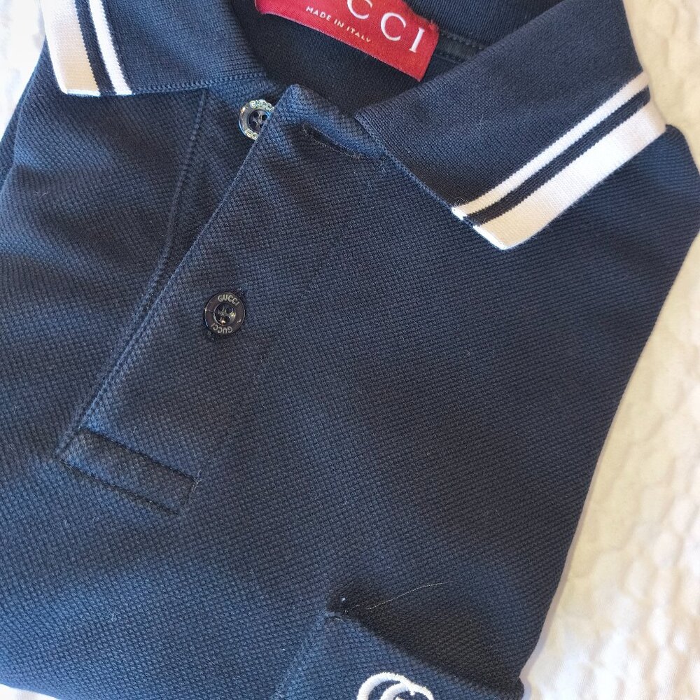 Black Gucci Double G Polo Shirt